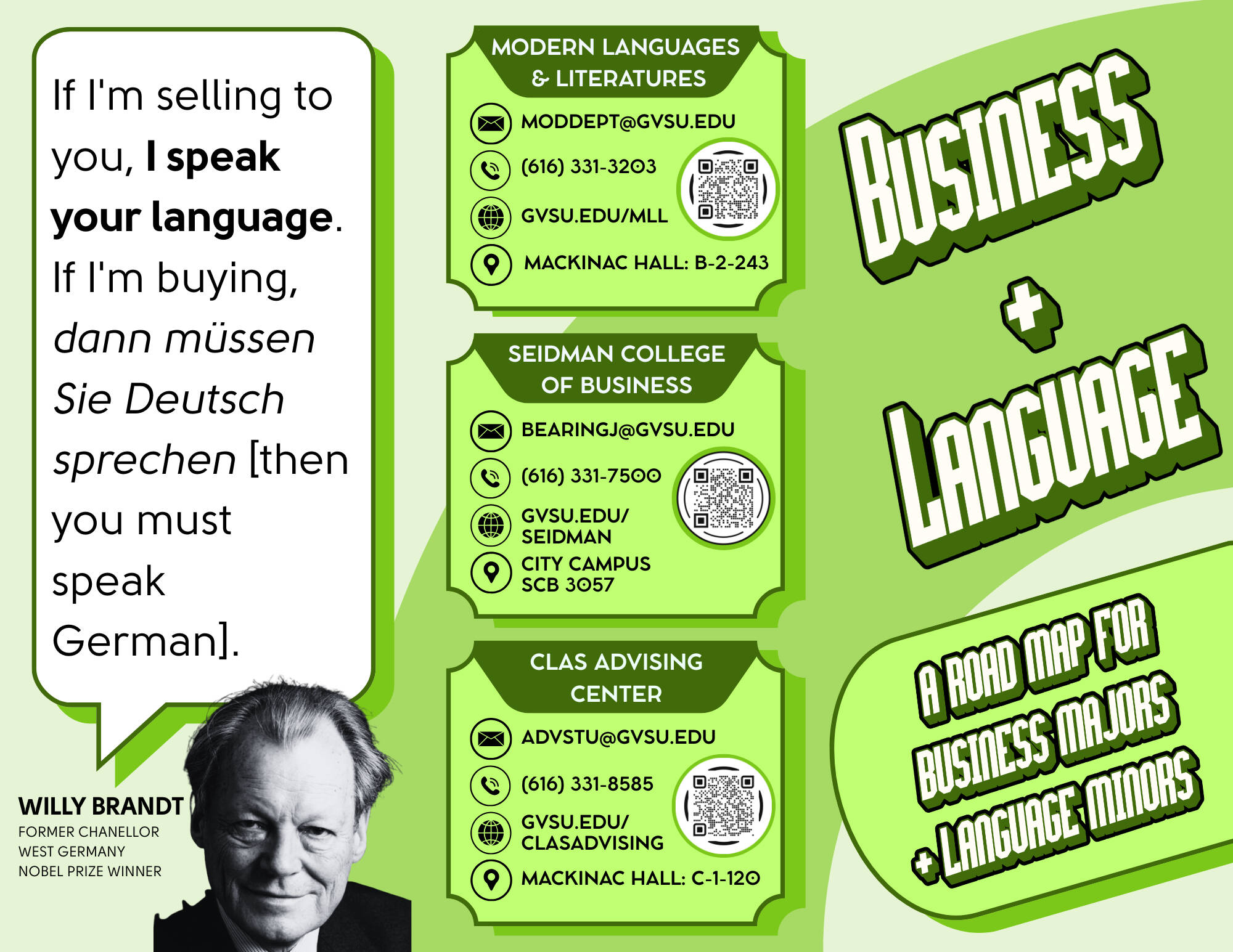Business Major + Language Minor Brochure Preview